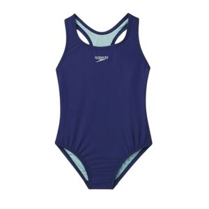 Speedo Racerback Navy One Piece Swimsuit Girls Size 10 New